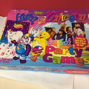 LISA FRANK VINTAGE 90's SUMMER FUN! PIN THE HORN ON THE UNICORN PARTY GAME